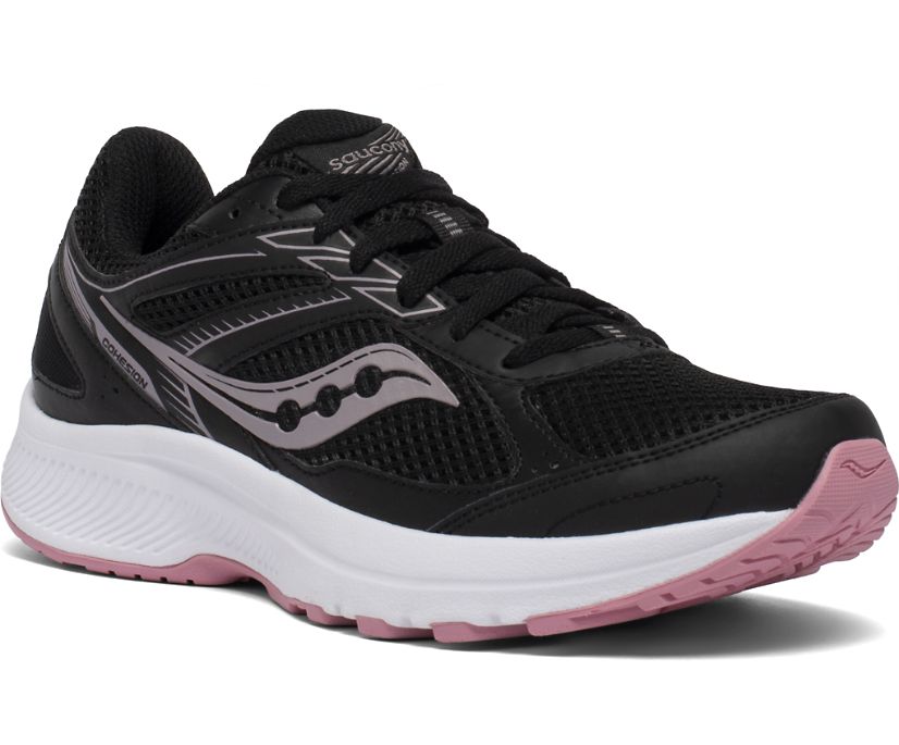 Saucony Cohesion 14 Women's Running Shoes Black / Pink | Canada 092FDNM